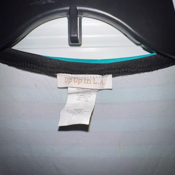 Teal/Black Striped Cardigan - Picture 3 of 5